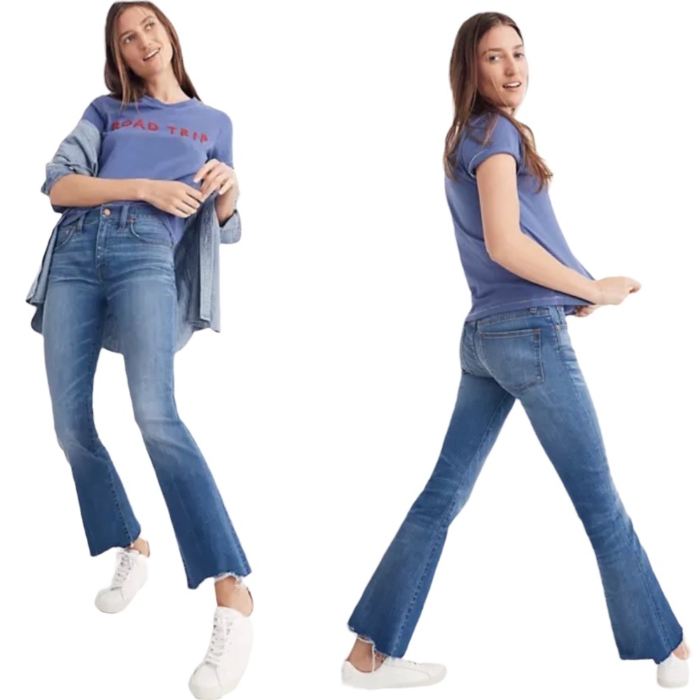 Madewell Cali Demi-Boot Jeans: Destructed-Hem Edition Size 27